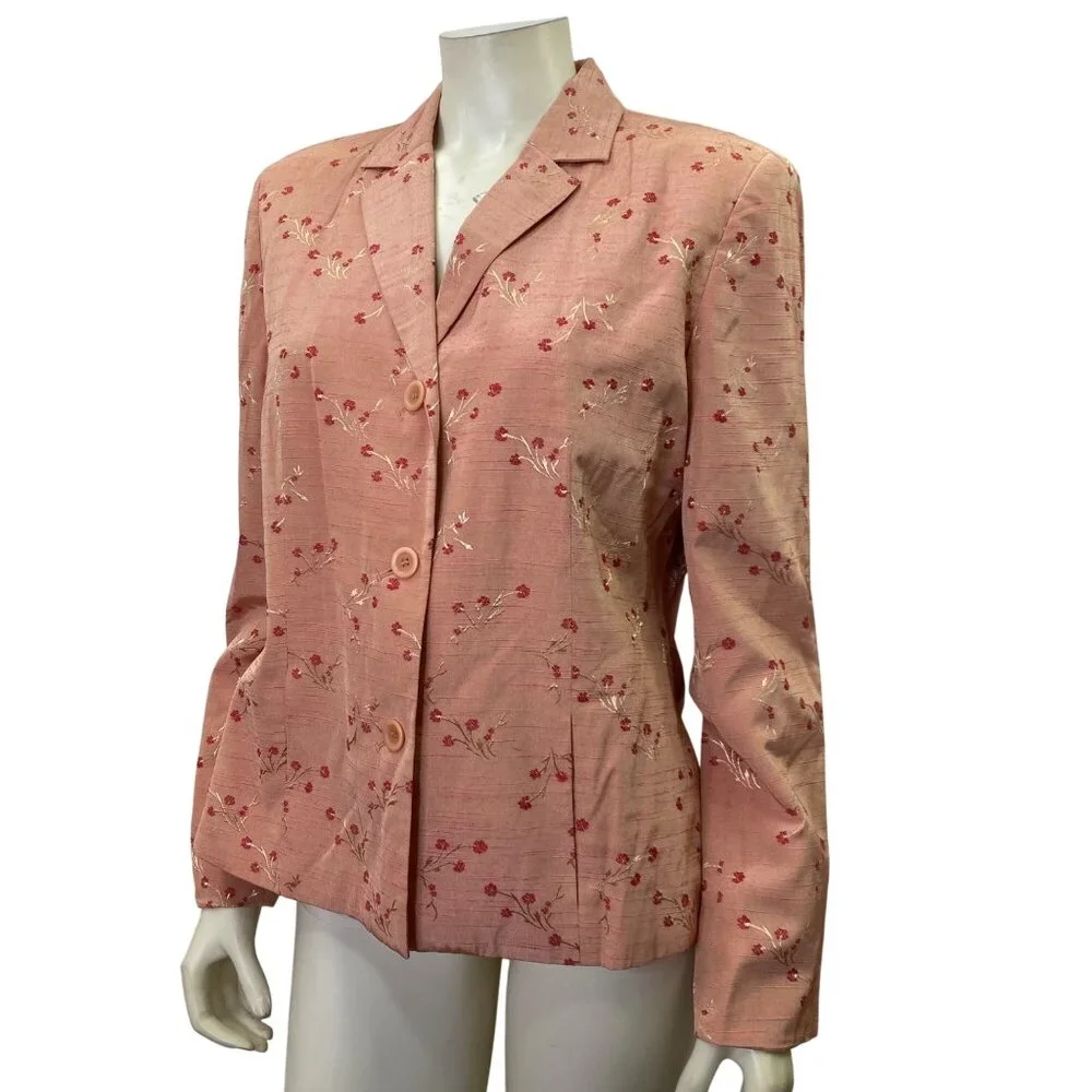 Norton McNaughton Womens Floral‎ Patterned Blazer Jacket Size 10